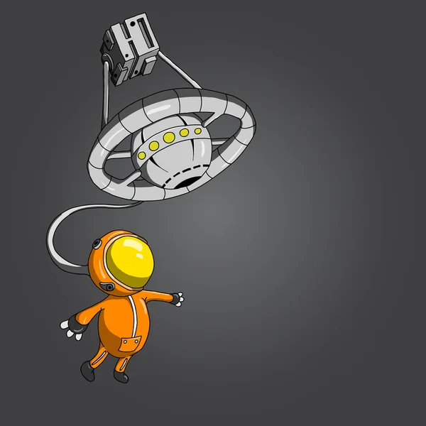 Astronaut in de ruimte — Stockvector