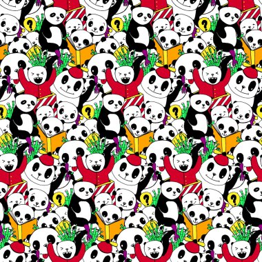 El yapımı karalamalar öğeleri seamless modeli. Vektör çizim