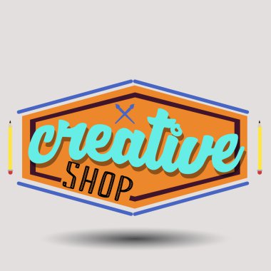 Assorted color retro design insignias logotypes set. Templates set for banner, insignias, business brand design.