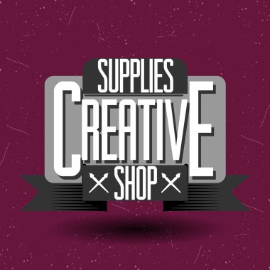 Vintage  black and white logotype for t shirt apparel, print, poster, card design, typographic composition.