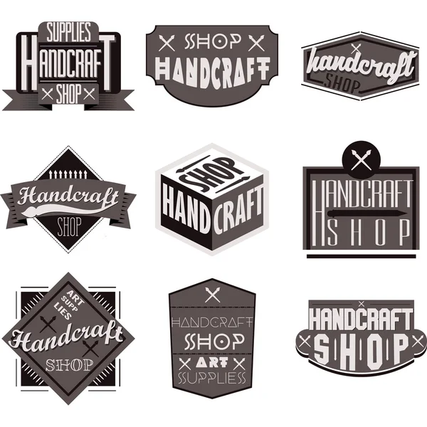 Retro Vintage Insignias of Logotypes set. Vector design elementen, business signs, logo 's, identiteit, labels, badges en objecten. — Stockvector