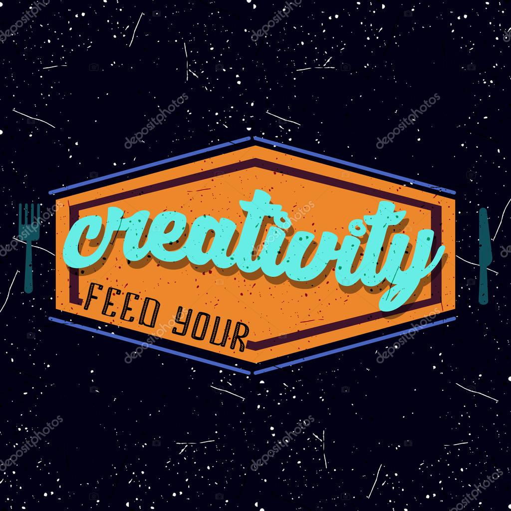 Vintage motivational colorfull logotype for t shirt apparel, print, poster, card design, typographic composition