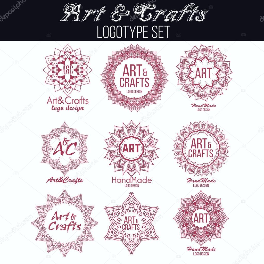 Oriental high quality logo templates set. Vector ethnic ornamental design for beauty salons, spa, massage, barber shops, saunas, healthcare and medicine.