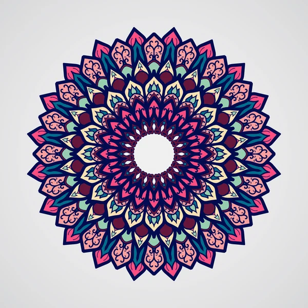 Mandala. Vintage dekoratif öğeler. Oryantal desen vektör çizim. Islam, Arapça, Hint, Türk, pakistan, Çin, Osmanlı motifleri — Stok Vektör