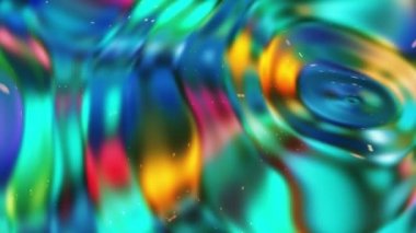 Soyut döngü arkaplanı sallayan çok renkli şekillere sahip arkaplan