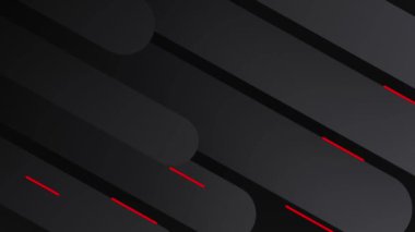 Modern geçiş ile siyah ekran, geometrik çıkarma, kırmızı detaylar ile.