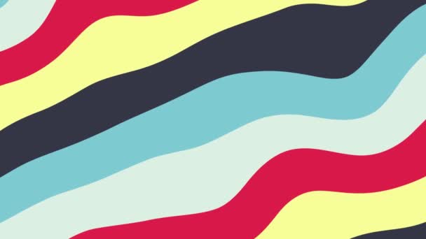 Mehrfarbiger Hintergrund Zur Gestaltung Von Bewegungen Mit Wellen Bereiche Verschiedenen — Stockvideo