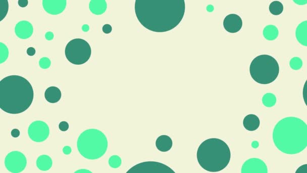 Background Green Abstract Circles Motion — Stock Video