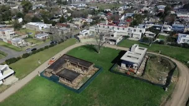 Vista Aérea Bairro Privado Construção — Vídeo de Stock