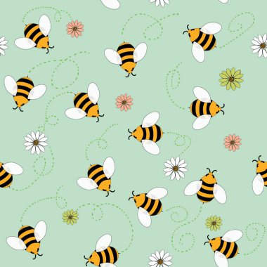 Arıların ve çiçeklerin kusursuz deseni