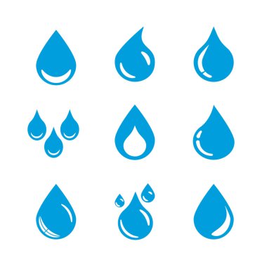 bir dizi su damlası simgesi