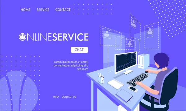 Landing page template for online business