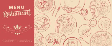 Bir restoran için menü şablonu