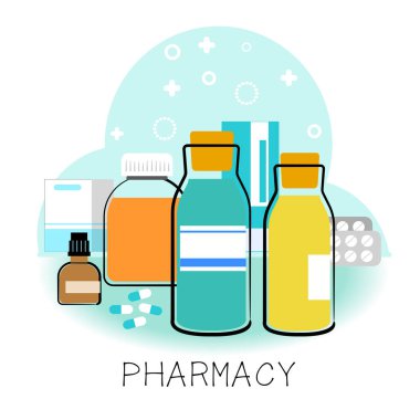 Eczane alışveriş simgeleri