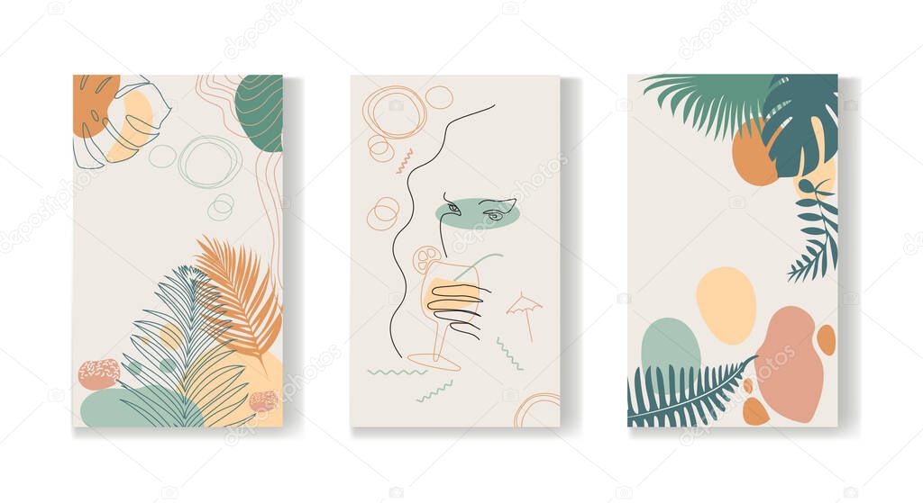 A set of abstract vector posters