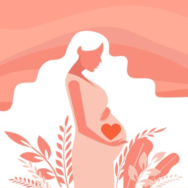 Hamile bir kadın bebek bekliyor.