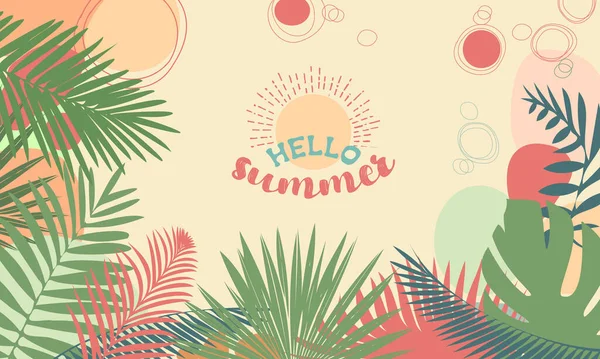 Hallo Zomer spandoek — Stockvector