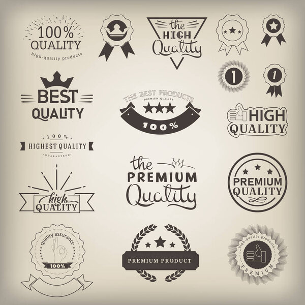 Premium quality label vector illustration