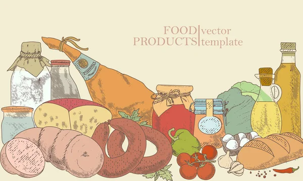 Lebensmittelmarkt-Konzept — Stockvektor
