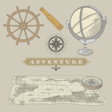 Oymalı bir şekilde hazırlanmış bir denizci çerçevesi.