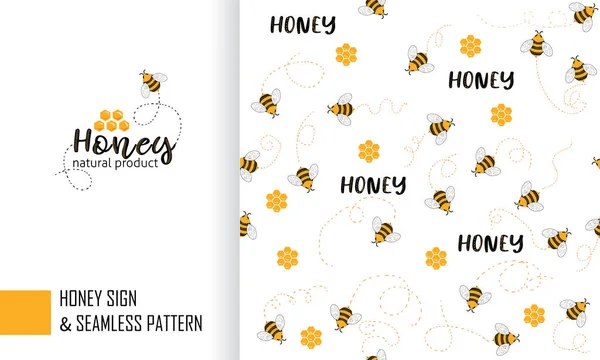 蜂蜜设计模板 — 图库矢量图片