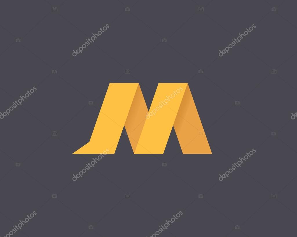 Letter M logo design template. Abstract marketing app symbol. Web technology logo element vector icon