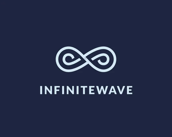 Logotipo de onda infinita — Vetor de Stock