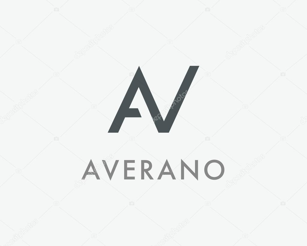 AV carta monograma logotipo — Vector de stock © 100813406