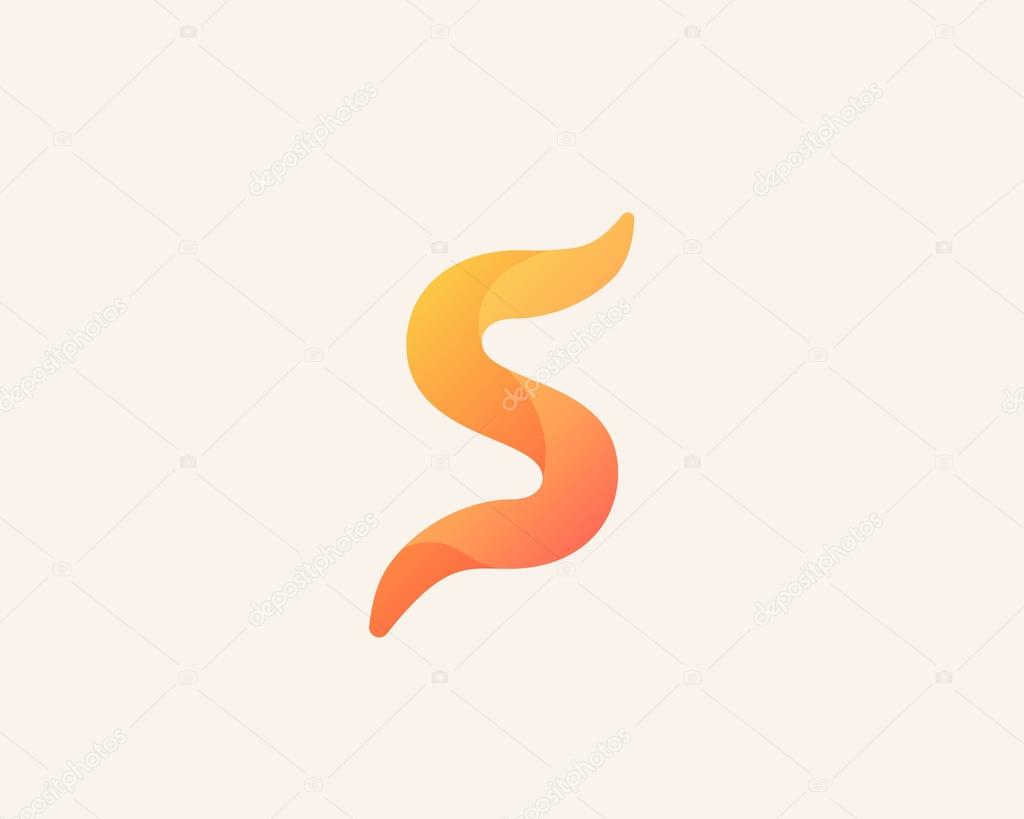 Glossy Letter S Logo