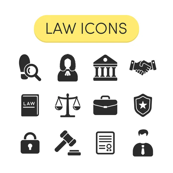 Law Icons — Stock Vector