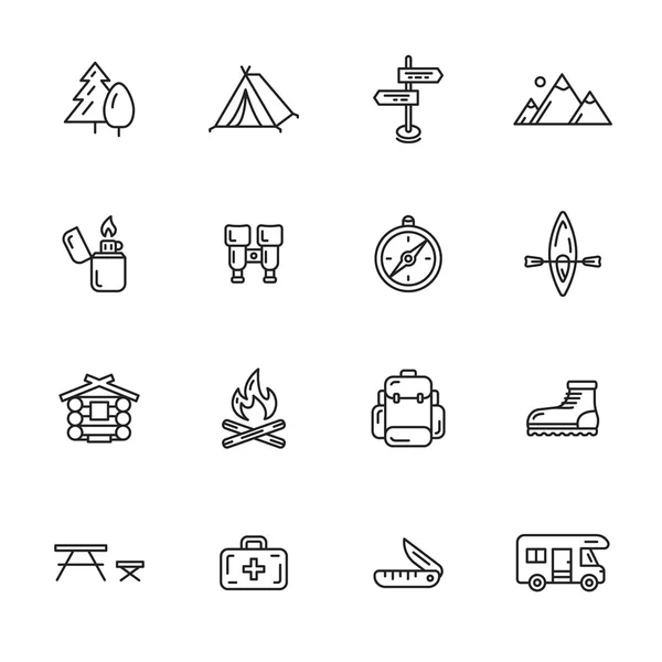 Camping Icons — Stock Vector