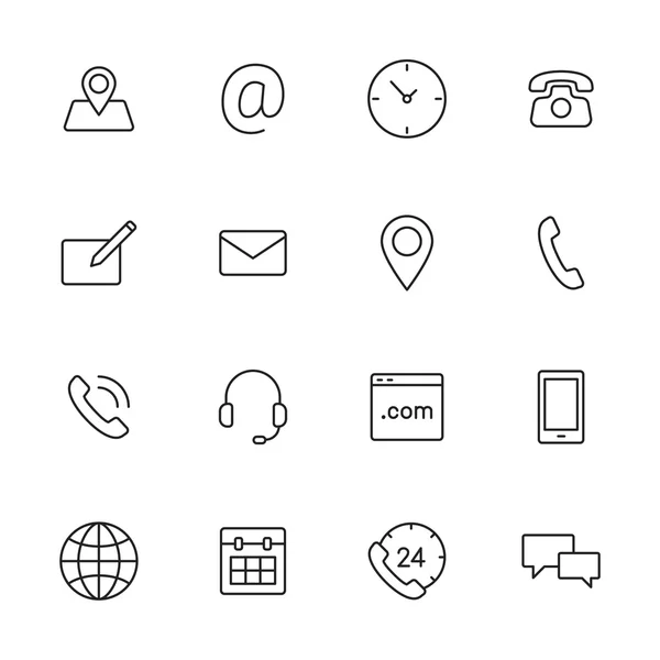 Iconos de Contacto — Vector de stock