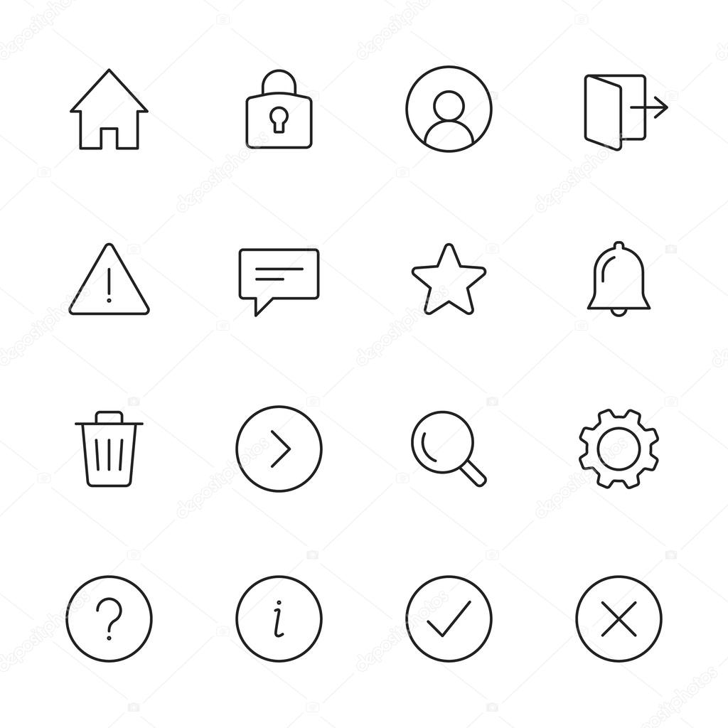 Basic Interface Icons