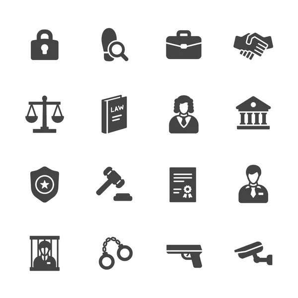 Law Icons — Stock Vector