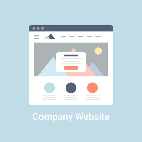 Site Web de l'entreprise Wireframe — Image vectorielle