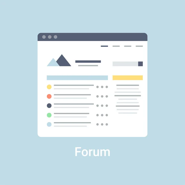 Wireframe del forum — Vettoriale Stock