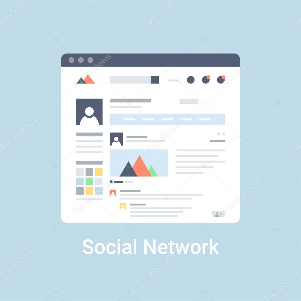 Social Network Wireframe