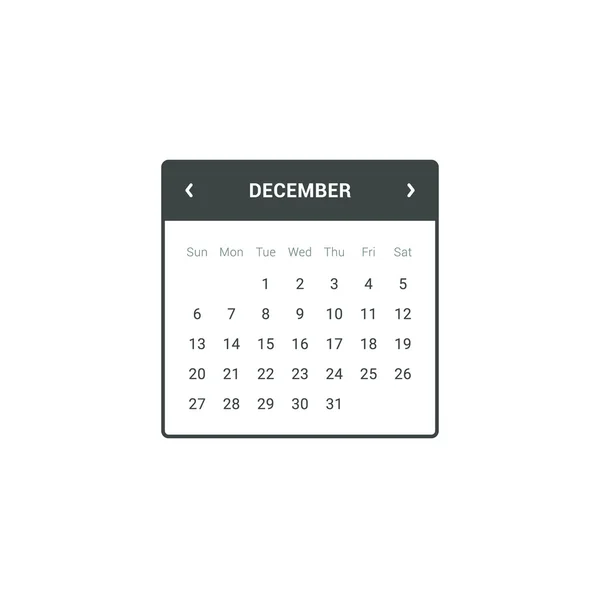 Kalender-Widget — Stockvektor