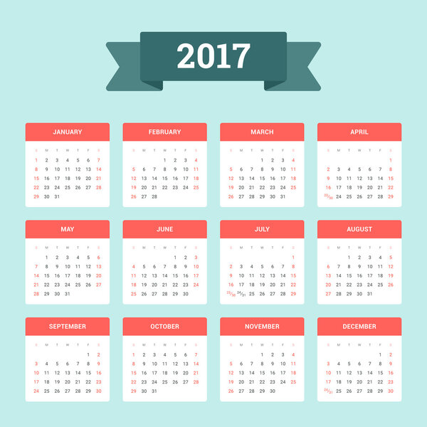 Calendar 2017
