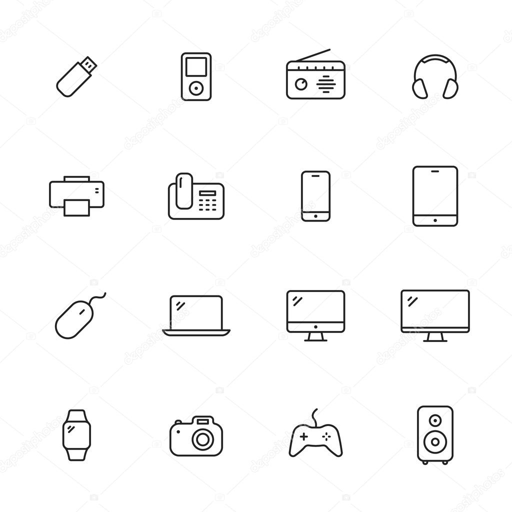 Devices Line Icons