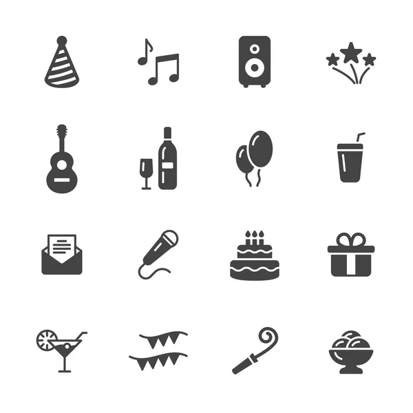 Party Icons Set — Stock Vector