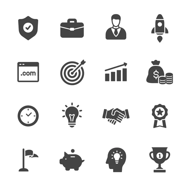 Solide Business pictogrammen — Stockvector