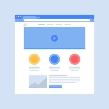 Web sitesinde tarayıcı penceresi