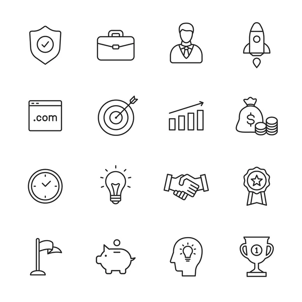 Iconos de línea de negocio — Archivo Imágenes Vectoriales