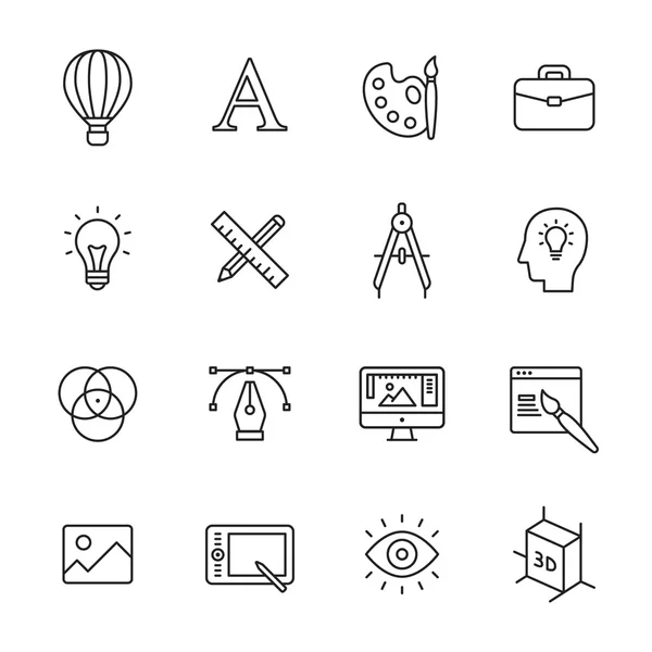 Iconos de línea de diseño — Archivo Imágenes Vectoriales