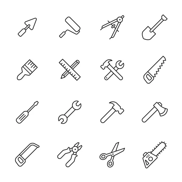 Outils icônes de ligne — Image vectorielle