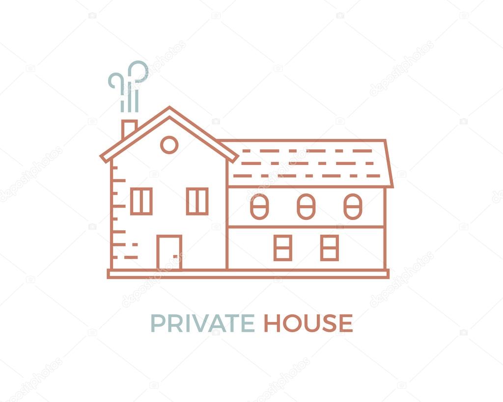 Line House Illustration