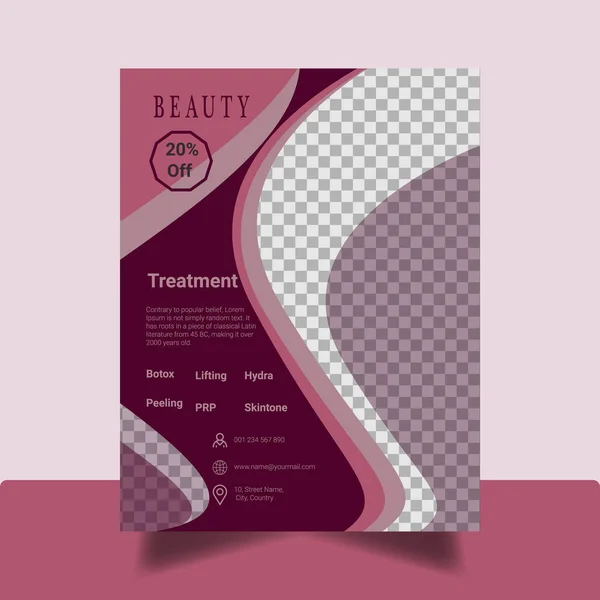 Unique Beauty Spa Poster Flyer Design — Image vectorielle