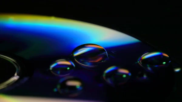 Water Drops Dvd Macro Photography — Stock Photo, Image