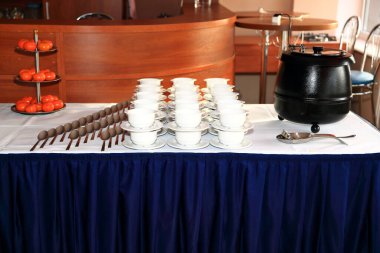 A Swedish banquet table prepared for an occasional or business event